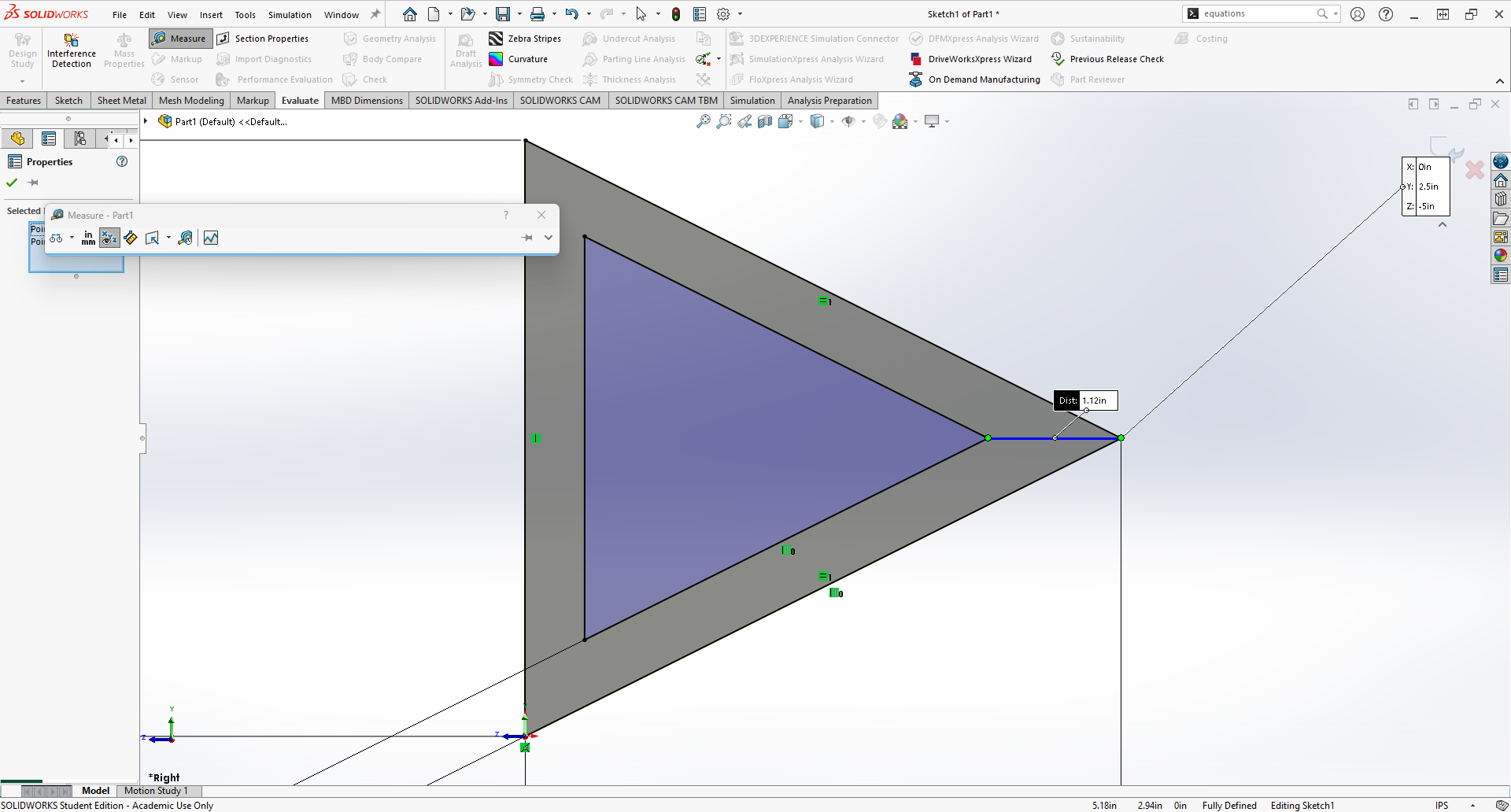 Measure between Points